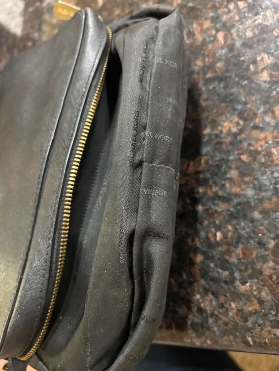 Michael Kors Black Crossbody with Gold-Tone Chain Strap - Picture 12 of 12